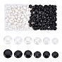 240шт 6 стиль 1-отверстие пластиковая кнопка, стиль имитации жемчуга, плоско-круглые