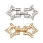 Латунное микропейв, прозрачный кубический цирконий, складные застежки, без кадмия, без никеля и без свинца, звезда