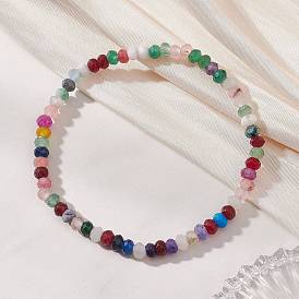 Браслеты-рондели из натуральных окрашенных малайзийских нефритов для женщин