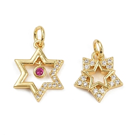 Латунные микро проложить кубического циркония подвески, без кадмия и без свинца, звезды прелести, с целью перехода в кольце, реальный 18 k позолоченный