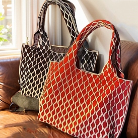 Polyester Knitting Tote Bags, Women Bags