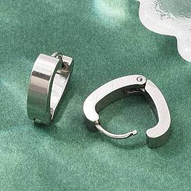 Серьги из 201 нержавеющей стали, сердце, с 304 штифта из нержавеющей стали