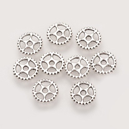 Tibetan Style Alloy Steampunk Charms, Gear, Cadmium Free & Lead Free,