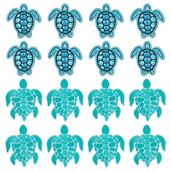 16 шт 2 стиль полиэстер компьютерная вышивка приклеивание/пришивание заплатки, аппликация