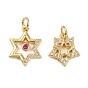 Латунные микро проложить кубического циркония подвески, без кадмия и без свинца, звезды прелести, с целью перехода в кольце, реальный 18 k позолоченный