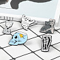 Punk Retro Skull Hourglass Ghost Cat Badge Cartoon Metal Pin