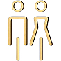 Acrylic Bathroom Door Public Signs Set, Toilet Gender Signs, Men & Women & Letter