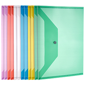 60шт. 6 цвета, карманы для файлов pp, пакеты для хранения документов, прямоугольные