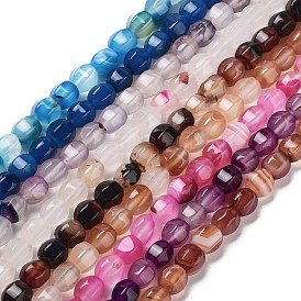 Natural Agate Beads Strands, Dyed & Heated, Fig Shaped