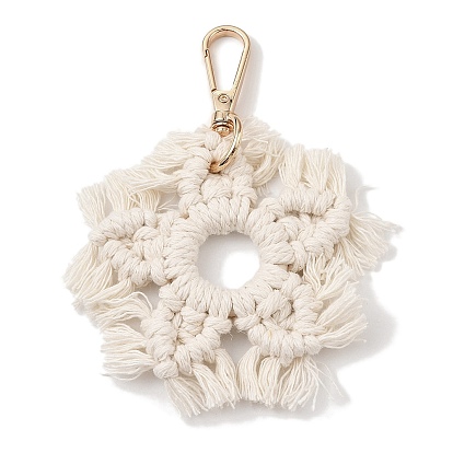 Ручная работа макраме нейлоновые нитки снежинки подвеска украшения, Сплав с застежками