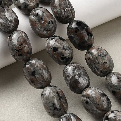 Натуральный флуоресцентный сиенитовый камень (светящийся в ультрафиолетовом свете) бусины нити, кофейный боб