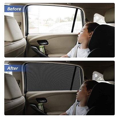 Universal Car Rear Side Window Sunshades, Car Breathable Mesh Window Shade