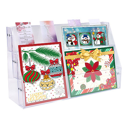 Акриловые подставки для дисплеев, для поздравительных открыток, ювелирные изделия, косметический, прямоугольные