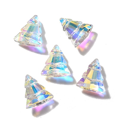 Стеклянные прелести, рождественская елка, AB цвет, граненые