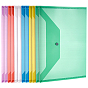 60Pcs 6 Colors PP File Pockets, Document Storage Bags, Rectangle