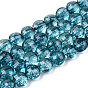 Synthetic Kyanite/Cyanite/Disthene Beads Strands, Dyed, Faceted, Flat Round