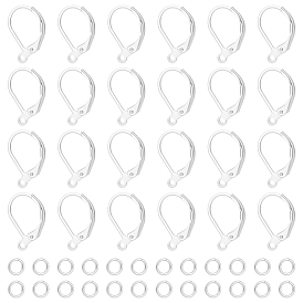 Латунная фурнитура Leverback для серег, с кольца прыжок из латуни