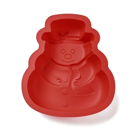 DIY Christmas Snowman Food Grade Silicone Molds, Baking Cake Pans
