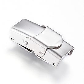 201 Stainless Steel Watch Band Clasps, Fold Over Clasps