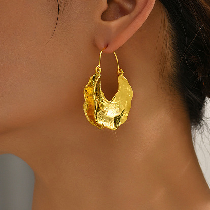 Серьги-кольца из листового сплава, сложить очарование