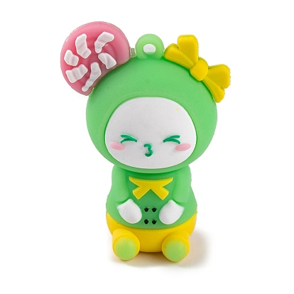 Пластиковые подвески из пвх, милая кукла-девочка