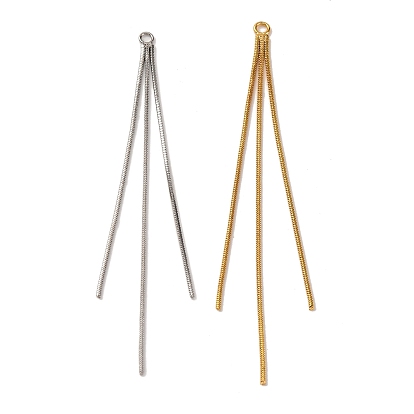 Латунные квадратные змеиные цепи кисточки большие подвески