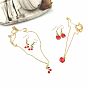 Набор из фруктовых сплавов, эмалевых подвесок и серег