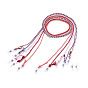 Cotton Braided Cord Eyeglasses Chains, Neck Strap for Eyeglasses, with Rubber Loop Ends