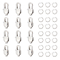 16 шт. 2 размер ионное покрытие (ip) 304 застежки-лобстеры из нержавеющей стали, 20шт. открытые переходные кольца