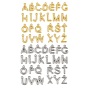 Stainless Steel Charms, Letter A-Z, Rack Plating, Long-Lasting Plated