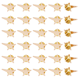 30шт. броши из сплава в форме звезды, булавки для воротника мужской рубашки