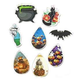 Halloween Theme Opaque Acrylic Pendants