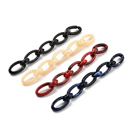 Handgefertigte Acrylkabelketten, Flachoval