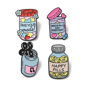 Alloy Brooches, Enamel Pins for Clothes Backpack, Medicine Bottle