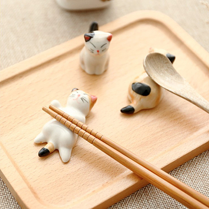 Porcelain Chopsticks Rests, Chopsticks Stands, Cat
