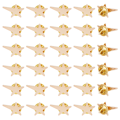 30шт. броши из сплава в форме звезды, булавки для воротника мужской рубашки