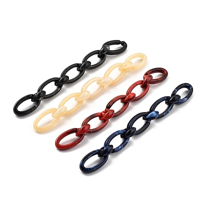 Handgefertigte Acrylkabelketten, Flachoval