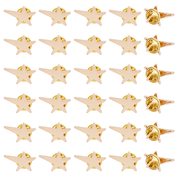 30шт. броши из сплава в форме звезды, булавки для воротника мужской рубашки