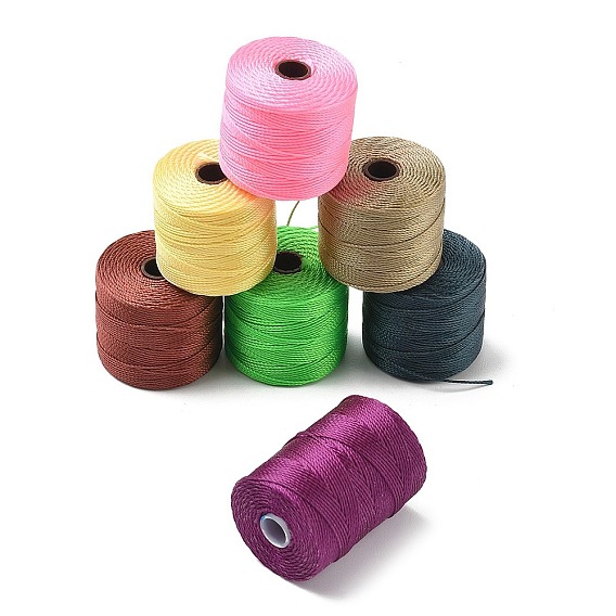 Waxed Polyester Cords, Twisted Thread, Round