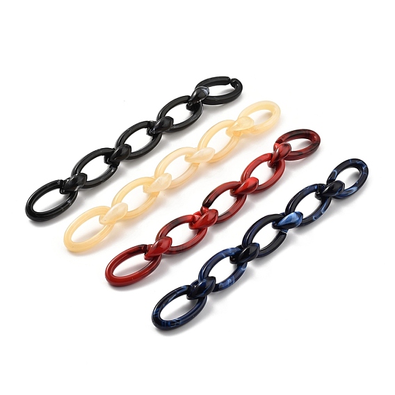 Handgefertigte Acrylkabelketten, Flachoval