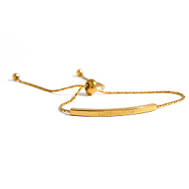 Vintage Gold Letter Bracelet for Women - Minimalist Chic Bangle with Cold Tone and Unique Design, Perfect Gift for Best Friends