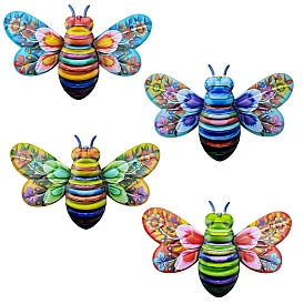 Pendentif décoratif en fer forgé en forme d'abeilles, décoration murale artisanale pour la maison