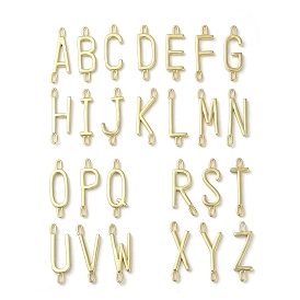 Rack Plating Brass Connector Charms, Cadmium Free & Lead Free, Long-Lasting Plated, Real 18K Gold Plated