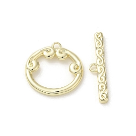 Brass Toggle Clasps, Long-Lasting Plated