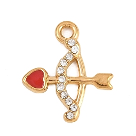 304 подвески из нержавеющей стали, амулеты из лука и стрел, с эмалью и стразами