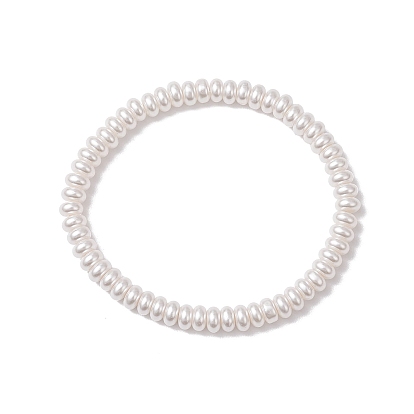 Прозрачные растянутые браслеты из стеклянных бусин, окрашенные распылением, для женщин, рондель