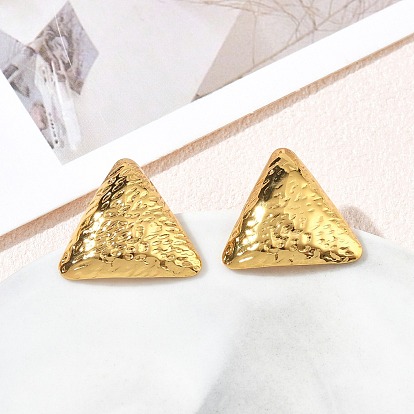 304 Stainless Steel Stud Earrings, Triangle