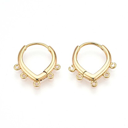 Латунная серьга-кольцо, без свинца, без никеля и без кадмия