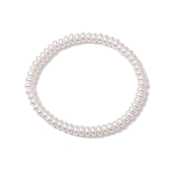 Прозрачные растянутые браслеты из стеклянных бусин, окрашенные распылением, для женщин, рондель