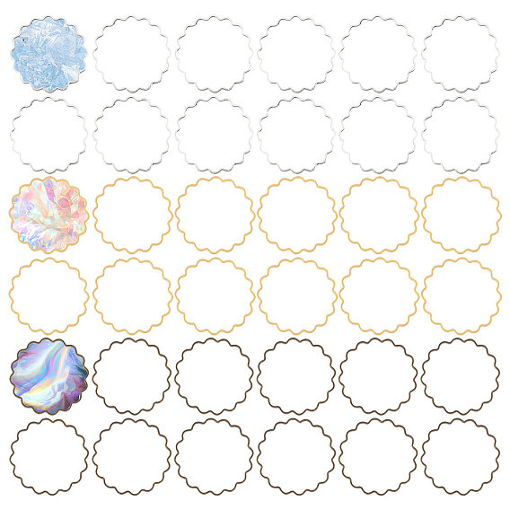 150шт 3 цвета латунные соединительные кольца, цветок разъем